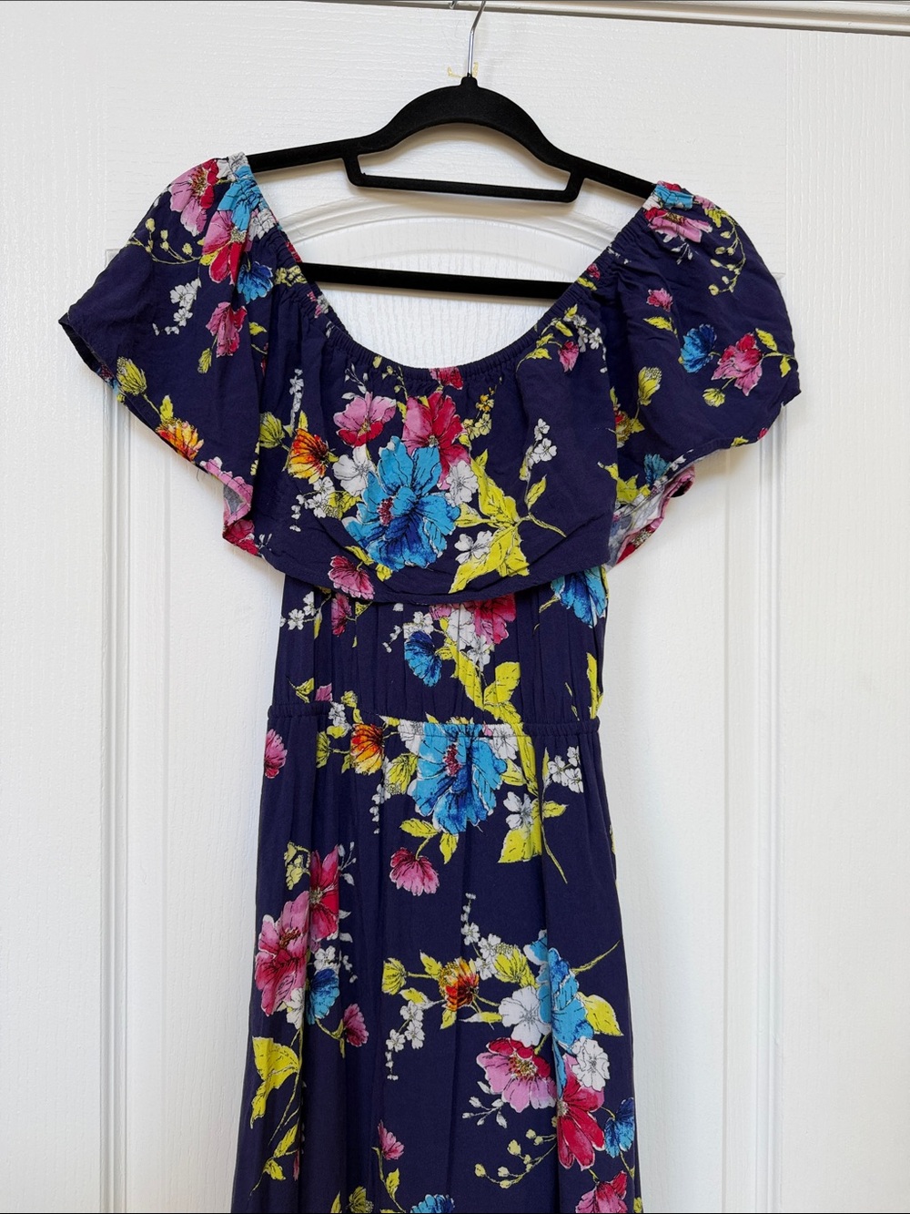 Nordstrom Navy Floral Off-Shoulder Maxi Dress - Picture 2 of 5
